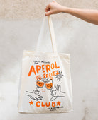 Aperol Spritz Club Tote Bag Natur von NKSP – Illustration anstoßender Aperol-Spritz-Gläser