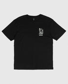 A Place For Diversity T-shirt in black by NKSP – flat lay front view with the white chest print