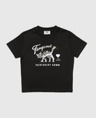 Fangs Out Patriarchy Down women's baby tee by NKSP