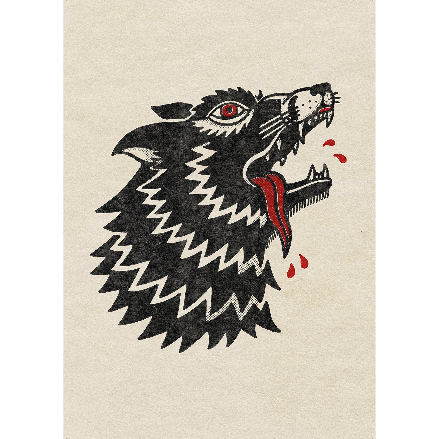 Wolf Print A3